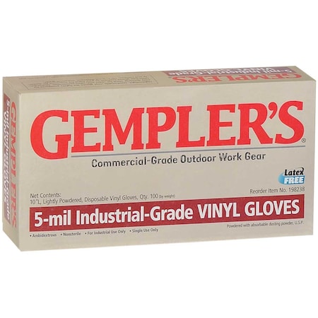 Gemplers Vinyl, 100 PK, Clear 198238-XL
